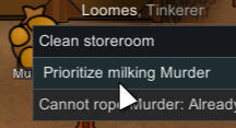 prioritize milking murder